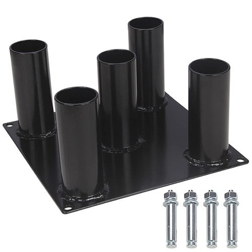 Butizone Barbell Holder Floor Stand Vertical, Corner Weight Bar Storage Rack for Home Gym, Fit for 2 inch Olympic Bars, Curl Bars, Hex Bars, Trap Bars, Triceps bars, Holds 5 Bars