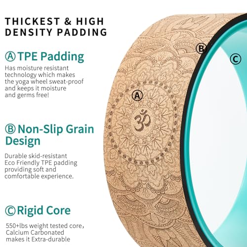 Cork Roller Yoga Wheel Set - Pain Relief & Deep Tissue Massage