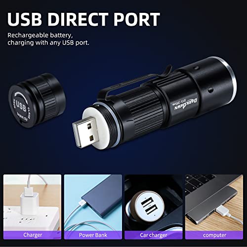 395nm UV Blacklight Flashlight - Mini Handheld Tool D15-UV 1-Pack