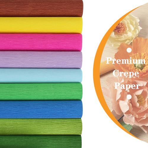 Sky Blue Crepe Paper Roll - 2 Rolls, 9.8" x 8ft for Crafts