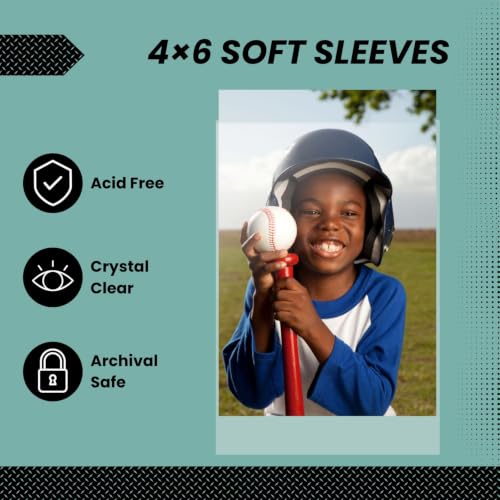 4x6 Photo Sleeves - 100 Pack for Postcards & Pictures