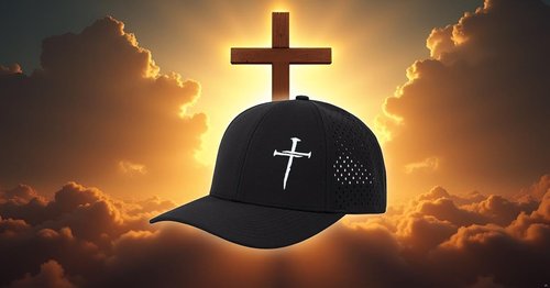 TGQLKPD Three Nails Cross-Christian Faith Hats for Men & Women,Embroidered Jesus 3 Nail Cross Adjustable Golf Snapback Baseball Cap,Nylon Mesh Black