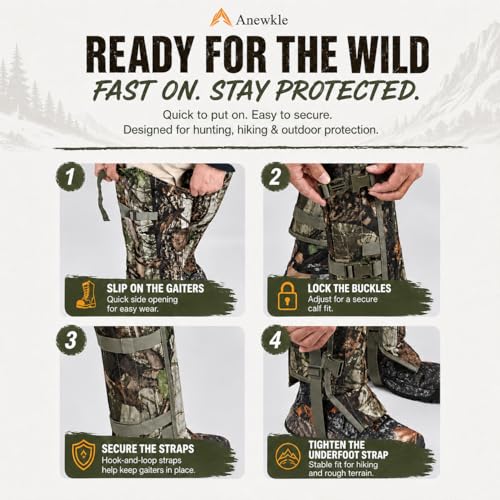 Snake Bite Protective Chaps - Waterproof & Adjustable Gaiters