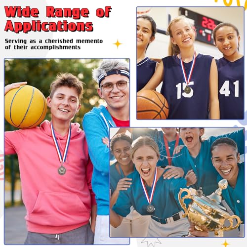 Gold Silver Bronze Award Medals for Sports Competitions - 10 Pack