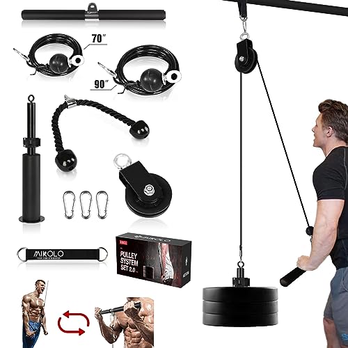 Dual Cable Pulley System with Upgraded Loading Pin - Home Gym Equipment