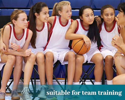 6-Seater Portable Folding Soccer Bench - Classic Black