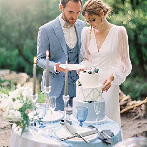 Stainless Steel Cake Serving Set - Knife & Server - Silver