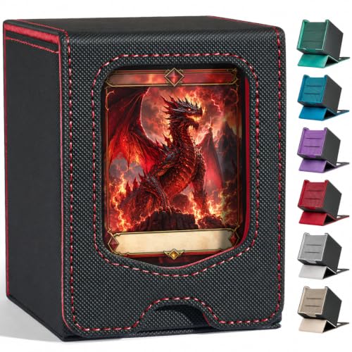 Deck Box for MTG Commander - Red - Premium Card Storage