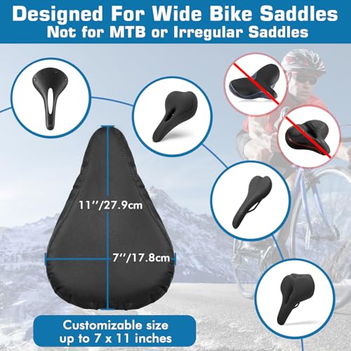 Waterproof Bike Seat Cover - 2 Pack, 7x11 Inch MTB Protector