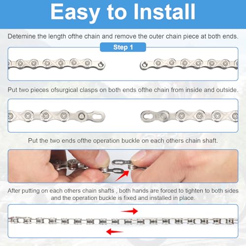 HUFATWINS 9/18/27 Speed Bicycle Chain for Road & Mountain Bikes - 116 Links