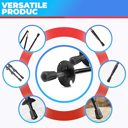 Hiking Pole Tips - 6 Pcs Rubber Replacement Tips for Trekking Poles