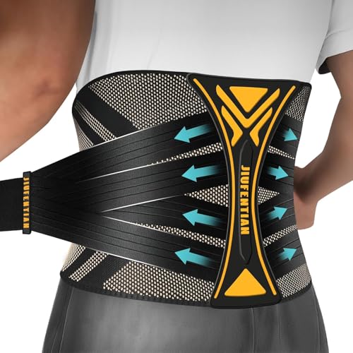 JIUFENTIAN Copper Nylon Back Brace X-Large for Sciatica & Lower Back Pain Relief