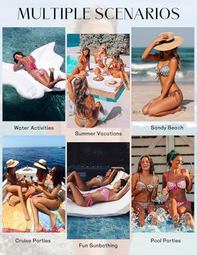High Cut Crochet Bikini Set - Women's Two Piece Swimsuit - Small Blue Brown