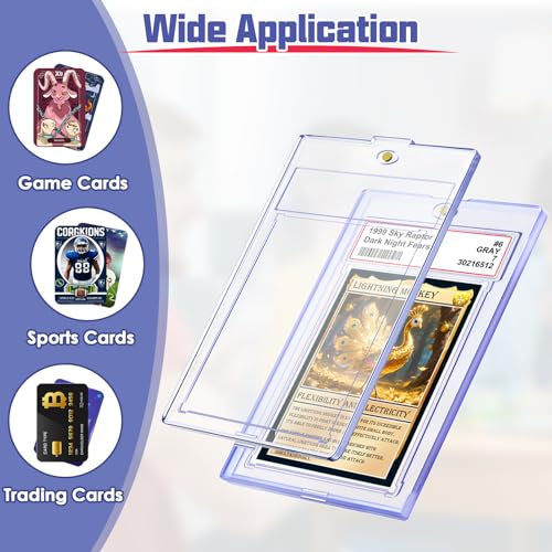 Kitoyz Magnetic Graded Card Slab Case Holder 6 Pack Acrylic Card Protectors