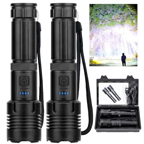 Rechargeable LED Flashlights High Lumen,99,000 Lumens Super Bright Flashlight,Powerful Flash Light 5 Modes for Home Outdoor Camping Hiking