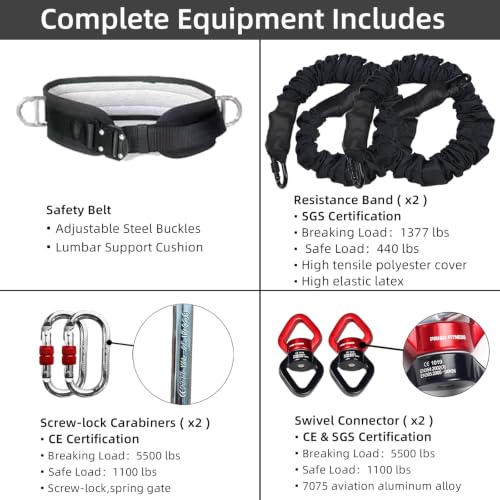 Bungee Inversion Set for Aerial Training - 1377 lbs MBL