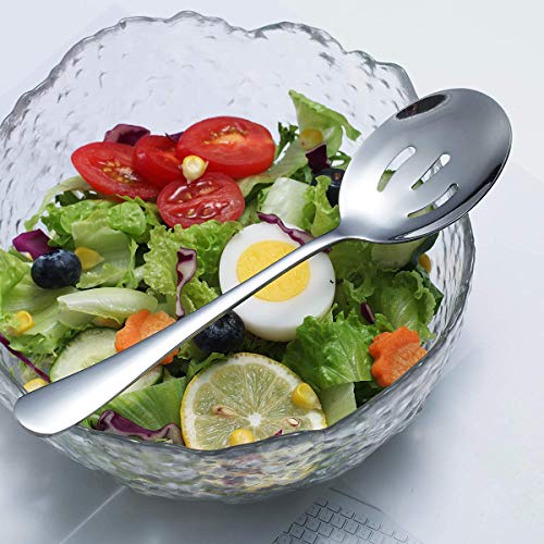 Stainless Steel Serving Utensil Set - 4-Piece with Serving & Slotted Spoons