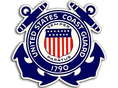 US Coast Guard 1790 Crossed Anchors Sticker - 3 Inch Vinyl Decal