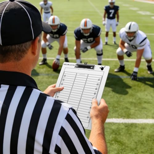 Football Coaches Clipboard - Double-Sided Dry Erase Board - A-white