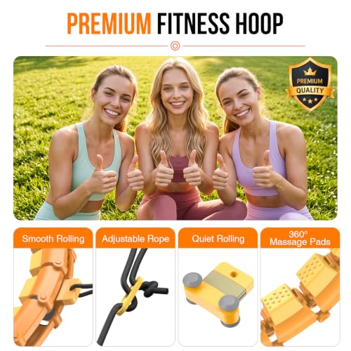 Weighted Infinity Fitness Hoop - Silent 24 Detachable, Orange