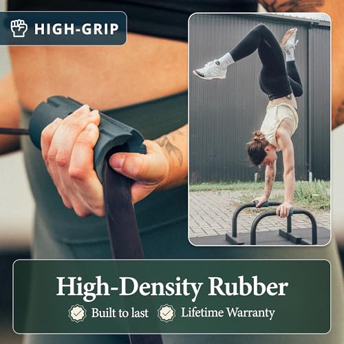 Tribus Grips I - Premium Rubber Thick Dumbbell & Barbell Handles for Grip Training