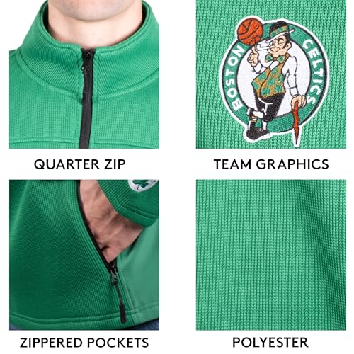 Men's NBA Official Super Soft Quarter Zip Sweatshirt with Zipper Pockets - New York Knicks XX-Large Team Color