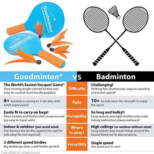 Goodminton Paddle Game Set - Indoor & Outdoor Fun for All Ages