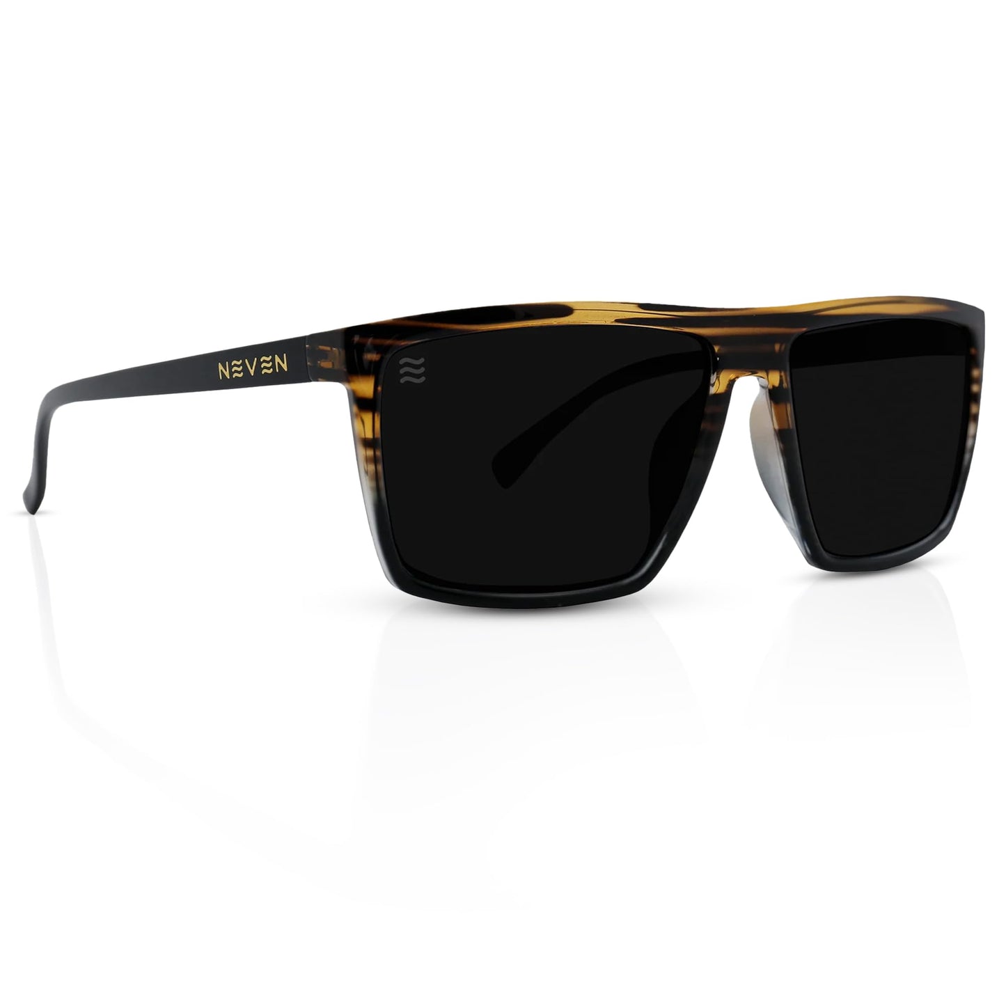 NEVEN Men's Polarized Sunglasses - Chic Rectangular Glasses - UV Protection Glasses for Coastal Activities.