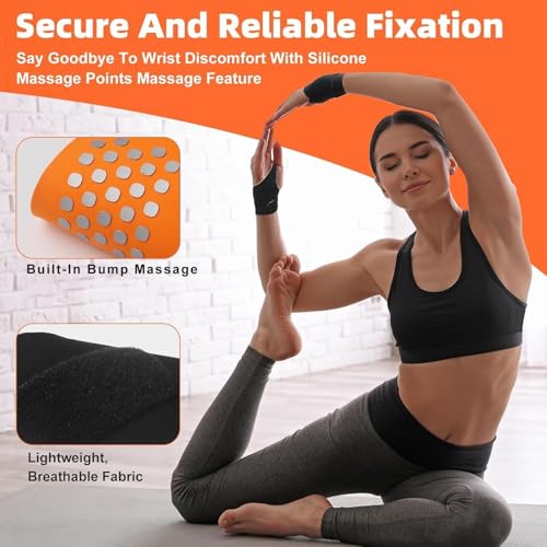 Wrist Brace for Carpal Tunnel Pain Relief - Ultra-Thin Elastic Support - Fits Both Wrists