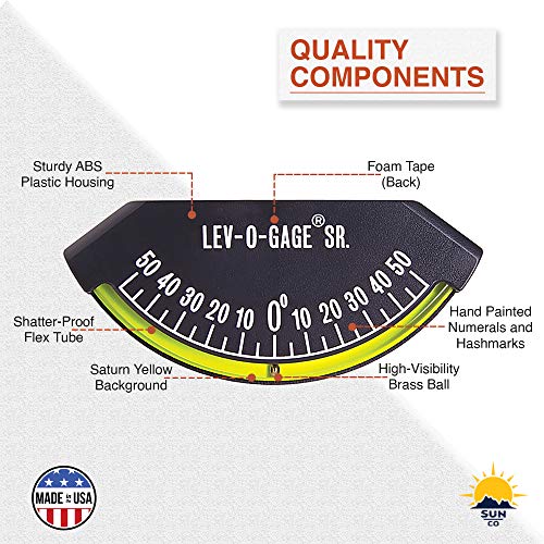Marine Clinometer - Heel-Angle Gauge for Boats, -50 to 50 Degrees