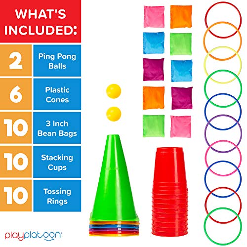 Play Platoon 39-Piece Carnival Party Game Set for Kids & Outdoor Fun