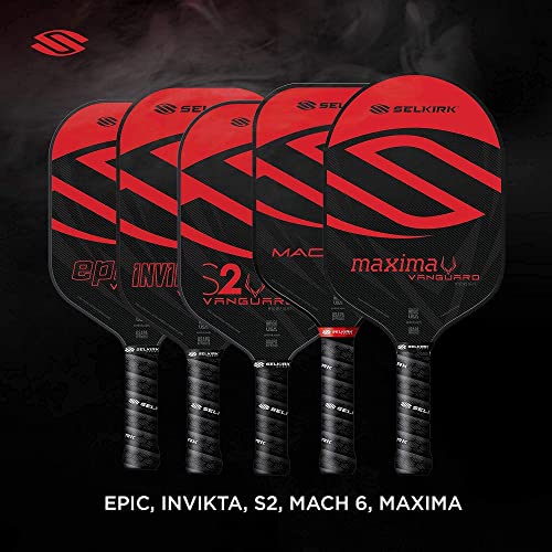 Selkirk Sport Vanguard Hybrid Pickleball Paddle | Carbon Fiber Pickleball Paddle with a Polypropylene X5 Core | Pickleball Rackets | Epic Midweight Red