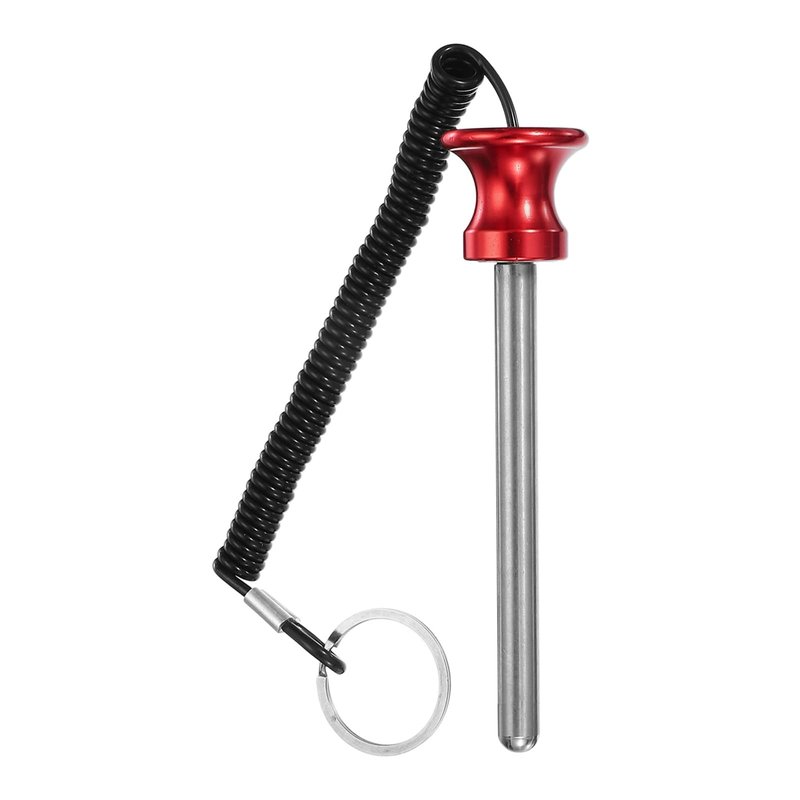 PATIKIL Pin Tensile, Weight Stack Pin 3/8 Inch Diameter 4 Inch Locking Space Magnetic Gym Pin Universal Weight Stack Replacement Weight Selector Pin for Home Gym Machine, Red