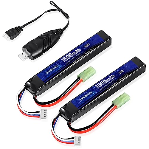 11.1V 1500mAh Airsoft Lipo Battery with Mini Tamiya Plug - 35C