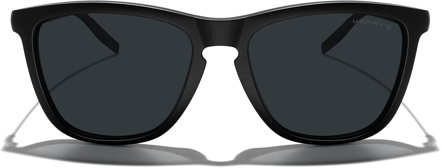 MERRY'S Polarized Sunglasses - Classic Retro Design for Men & Women | Lightweight Aluminum Legs