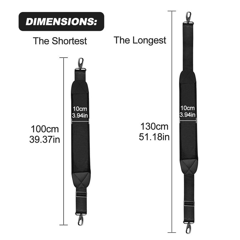 barudan golf Bag Strap Replacement Universal Single Shoulder Strap fits for All Brand Golf Bags (Black)