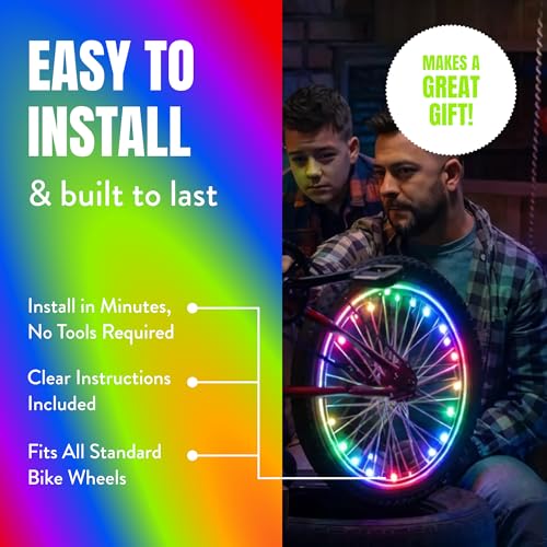 LED Bike Wheel Lights - Multicolor, 500 Lumens for Safety & Style