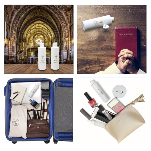 3 Pack 250ml Holy Water Bottles, Reusable Plastic Containers for Religious Use