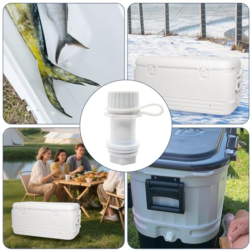 Threaded Drain Plug Replacement with Tethered Cap for Igloo Coolers