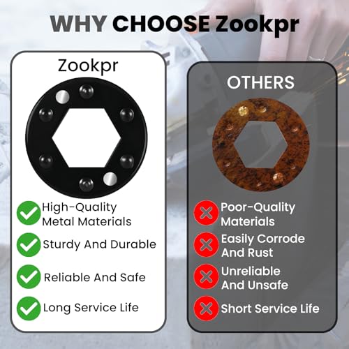 Zookpr 3 Pack RW8942 Oscillating Multitool Accessory Adaptor for Rockwell RW8942 Sonicrafter, Fit Other Sonicrafter Oscillating Tool Accessories