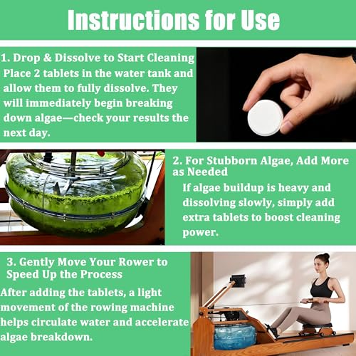Water Purification Tablets - 6 Pack for Rowing Machine Maintenance