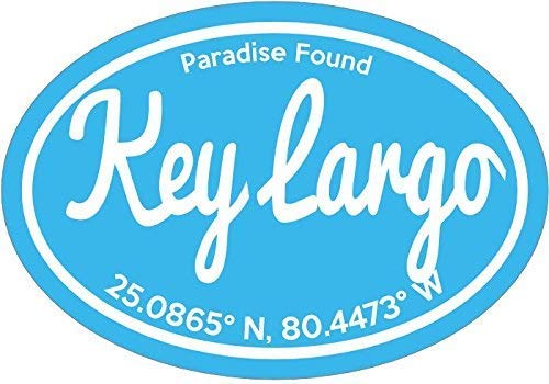 Florida Keys Oval Vinyl Decal - Paradise Found Key Largo Sticker