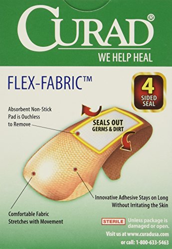 Flex-Fabric Adhesive Bandages, 3/4" x 3", 30 Count - Pack of 4