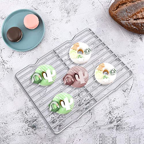 Stainless Steel Cooling Racks Set of 2 - Oven Safe Baking & Roasting Grids, 7.8x10.2 inches