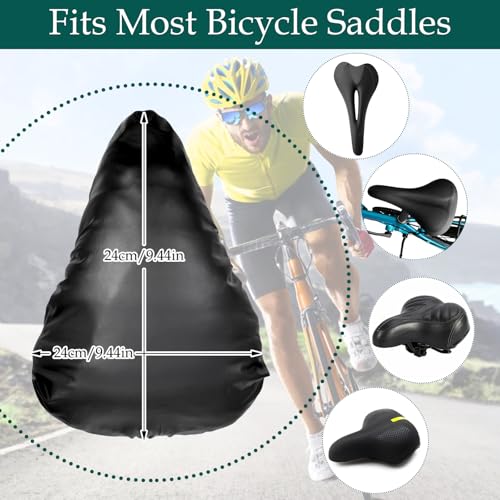 Waterproof Bike Seat Covers - 2 Pack Elastic Bicycle Saddle Protectors