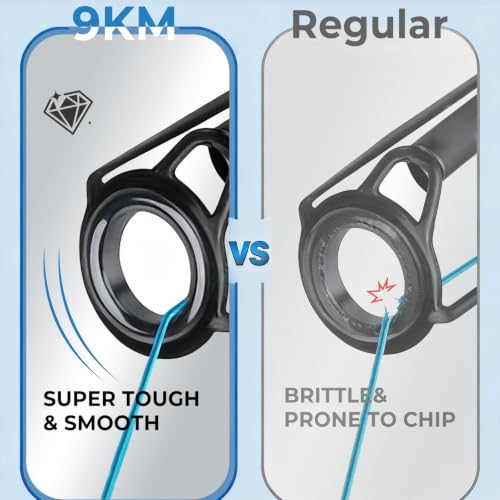 9KM DWLIFE Fishing Rod Tip Repair Kit, Black Stainless Steel, Wear