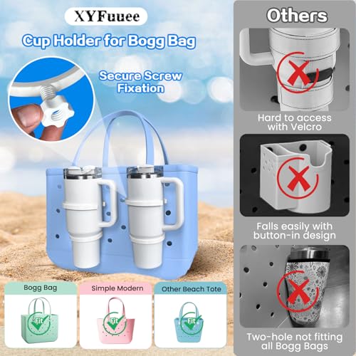 Cup Holder for Stanley 30 oz & 40 oz - White, Compatible with Bogg Bag