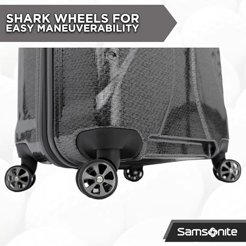 Golf Travel Bag - Lightweight Hard Case with 360° Shark Wheels - Carbon Matrix