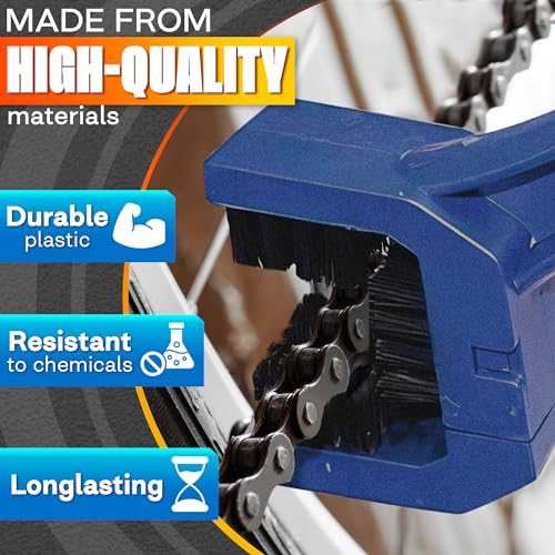 Motorcycle Chain Cleaning Brush Set - 2 Pcs O-Ring Safe