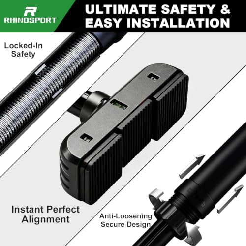 Door Pull Up Bar - 69-92 cm Non-Screw Design - Black